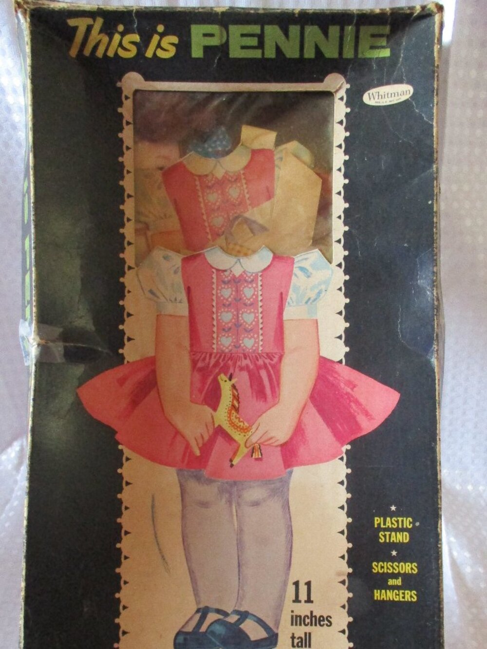 1962 Real Hair Paper Doll "Penny A Real Hair Doll" Whitman W/ 42 Outfit Pcs.